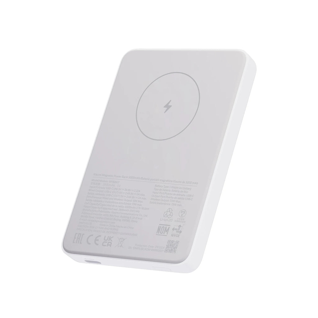 Xiaomi Power Bank Magnético 5000mAh – Carga Inalámbrica Rápida y Ultracompacto
