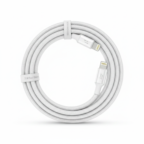 Cable USB-C Lightning 35W blanco